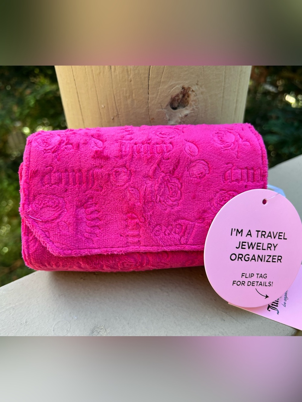 Juicy Couture Hot Pink Jewelry Organizer Travel Pouch